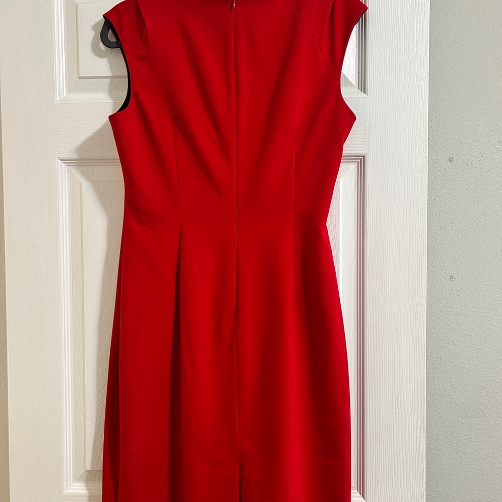 Calvin Klein Red Ruched Mini Dress - Picture 2 of 3